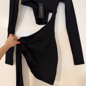 XS Dolls Kill Long Sleeve Cut Out Mini Dress